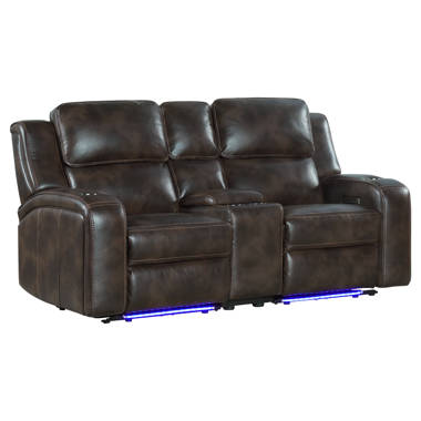 Sawyer heat massage best sale reclining loveseat with console